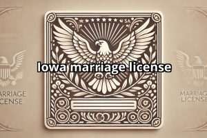 Iowa marriage license