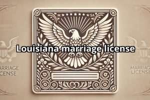 Louisiana marriage license