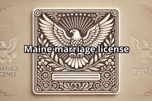 Maine marriage license